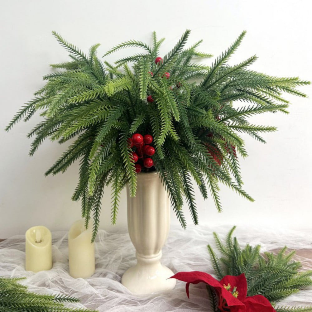 Guirlande Pin Artificiel Pré-éclairé Genérico Pre Lit Pine Stems,Lighted Norfolk Pine Branches Décoration Pin Artificiel Pré-éclairé - 12