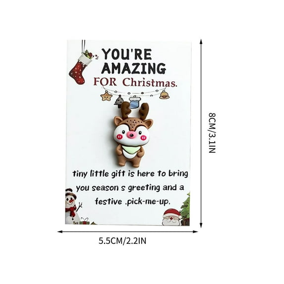 10PCS Christmas Pocket Hug, Pocket Hug Santa Claus Snowman with Greeting Cards, Emotional Support Cards,Thank You Note Cards Greeting Card Pocket Hug Gift for Friends and Family