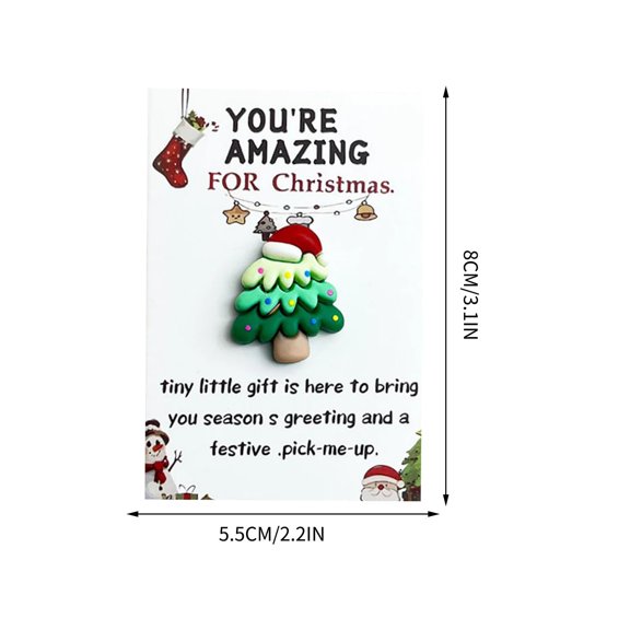 10PCS Christmas Pocket Hug, Pocket Hug Santa Claus Snowman with Greeting Cards, Emotional Support Cards,Thank You Note Cards Greeting Card Pocket Hug Gift for Friends and Family