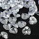 10PCS Clear Grade A Heart Cubic Zirconia Pointed 6x6x3.6mm Back Cabochons Faceted