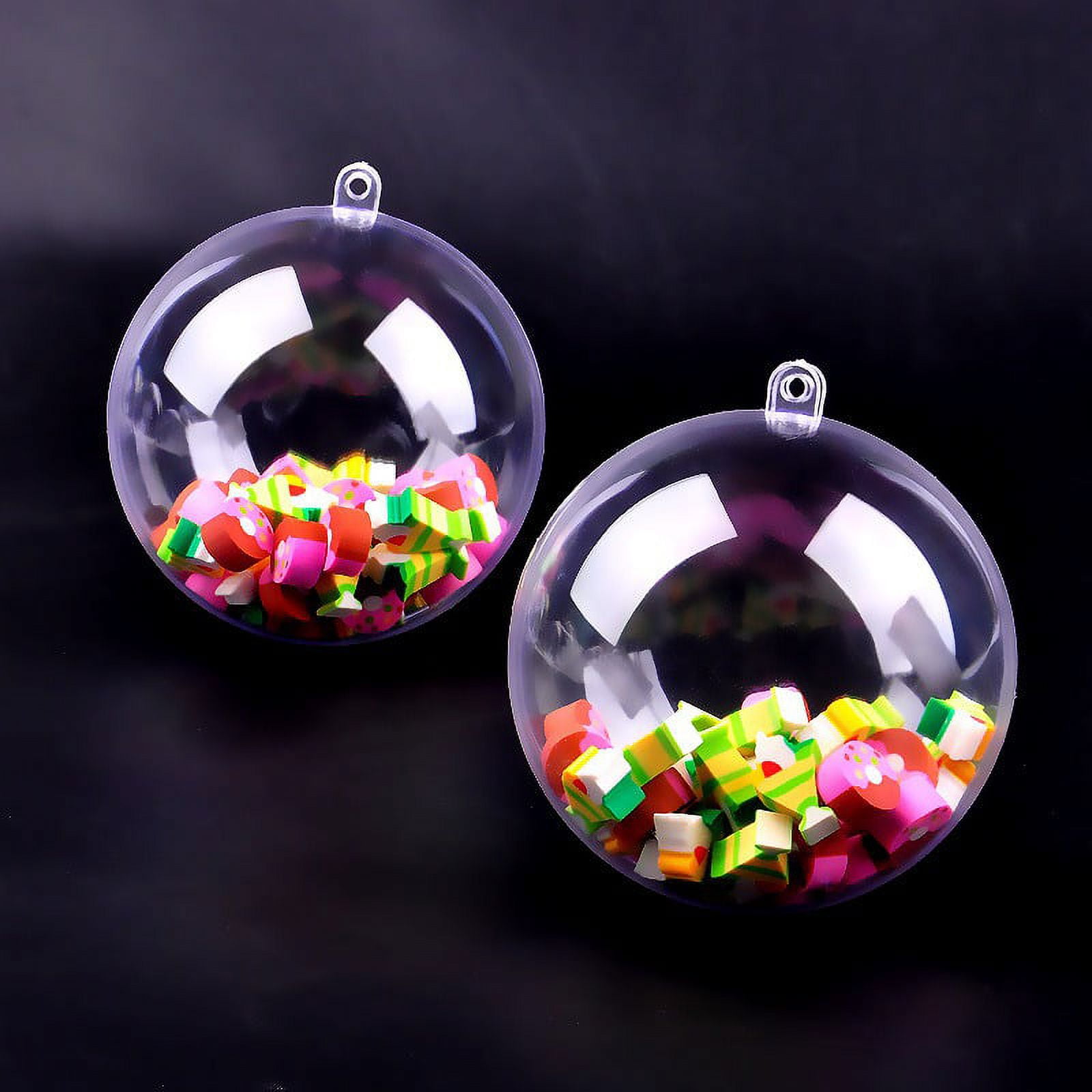 5/10pcs Clear Plastic Fillable Ornaments Ball for Christmas Party