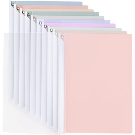 10PCS Clear Report Covers with Swing Clip, Professional Clear Front Presentation File Folders Resume Folder, 40 Sheets Capacity A4 Size File Document Organizer, No Punch Needed, Back to School Supply