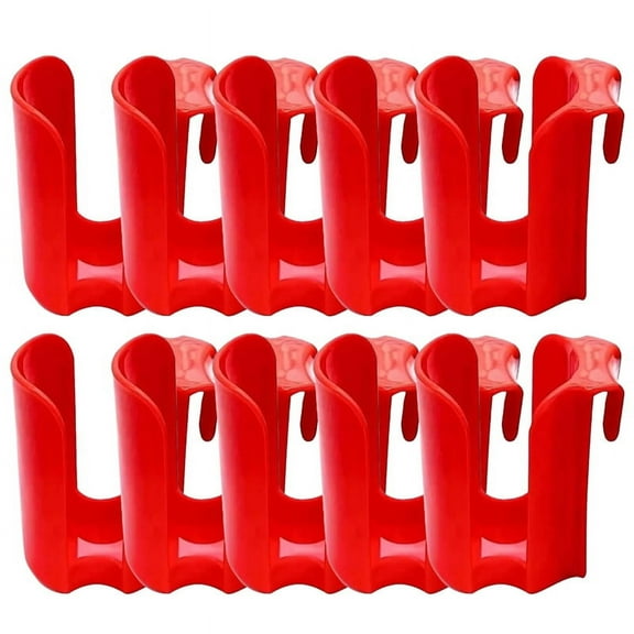 10PCS Cookie Holder Mug Red Cookie Rack Reusable Plastic Cup Side Cookie Organizer Hanging Cookie Storage