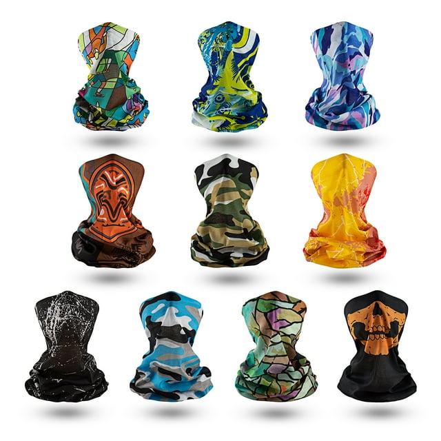 4 Bandane Multiuso - Sciarpe Per Collo, Maschere Viso E Copricapo Per Sport Outdoor, Unisex - Foto 3