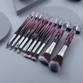 thumbnail image 1 of 10PCS Crystal Makeup Brushes Set Loose Powder Blush Contouring Foundation Eye Shadow Concealer Beauty Tools Full Set 2 plus 8 Purple, 1 of 6