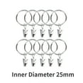 thumbnail image 1 of 10PCS Curtain Hooks Hanging Clips Metal Clip Rustproof Curtain Rods Hangers Split Curtain Rings Buckles Eyelets Grommet Hook, 1 of 9
