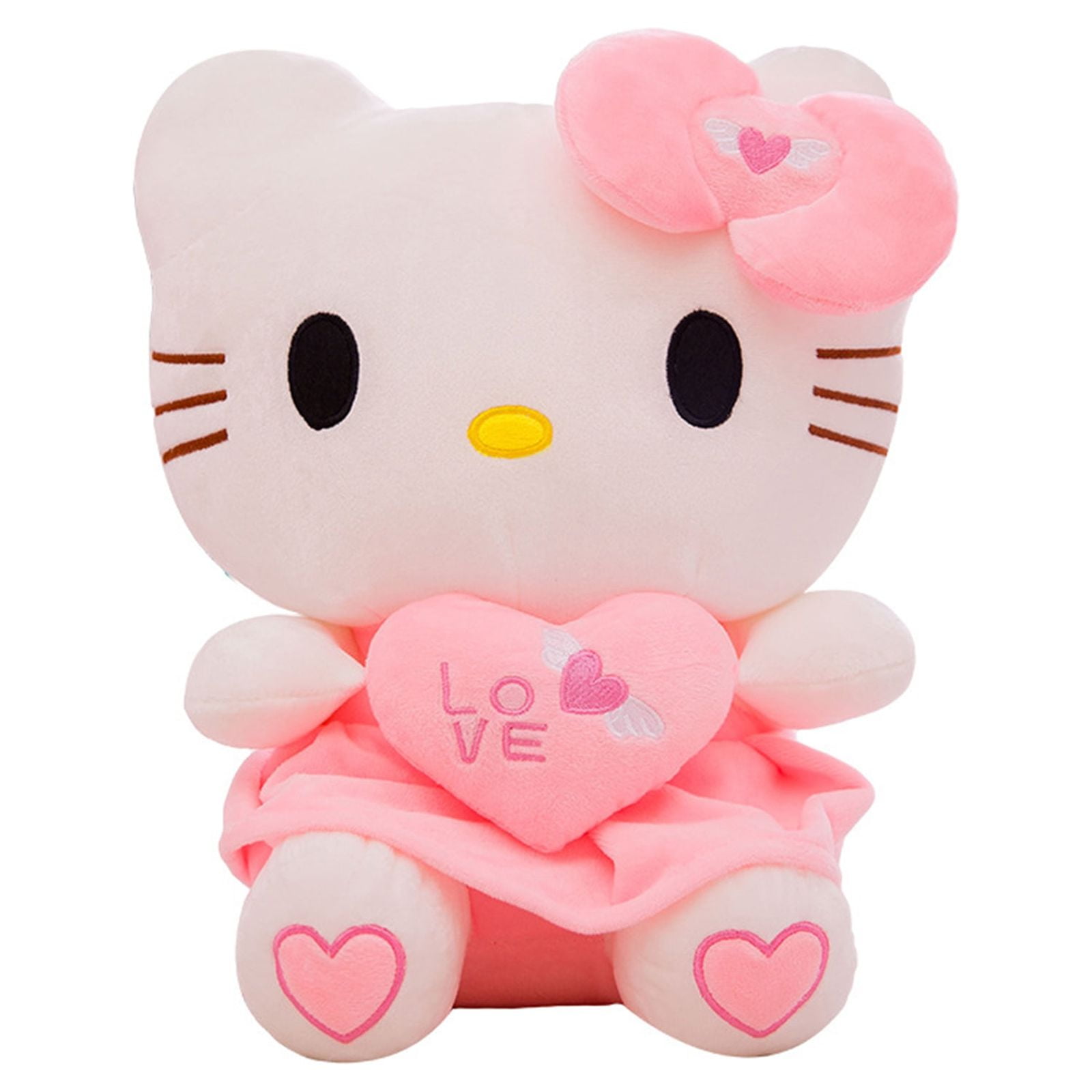 Kawaii Sanrioed Plush Toys Kts Cat Doll Cartoon Soft Fluffy Stuffed Animal  Home Decor Japanese Peluches Child Throw Pillow Gift