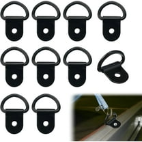 10PCS D Rings Heavy Duty Lashing Ring Black Tie Cown Anchor D Tie Down Rings Stainless Steel Retaining Ring Hook Load Anchor D Ring for Cargo Safety in Trucks, Boats, Vans and Trailers
