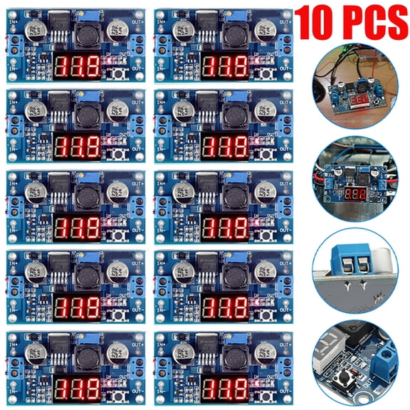 10PCS DC-DC Step Down Power Supply Module LM2596 LED 2.5-40V IN 2.5-40V Out ino