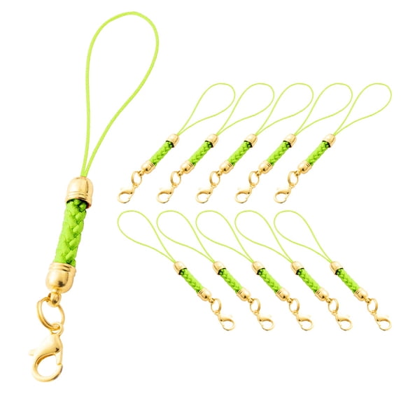 10PCS DIY Charm Straps with Lobster Clasp Colorful Lanyard Cords Braided Rope Straps for Phone Charms, USB Drives, Keychains, Jewelry Making, Crafts, Purse & Name Tag Accessories
