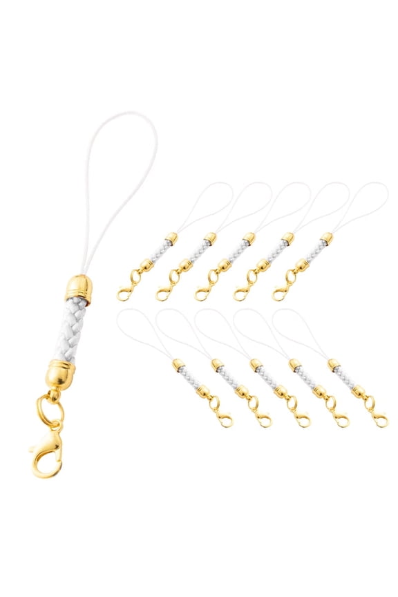 10PCS DIY Charm Straps with Lobster Clasp Colorful Lanyard Cords Braided Rope Straps for Phone Charms, USB Drives, Keychains, Jewelry Making, Crafts, Purse & Name Tag Accessories