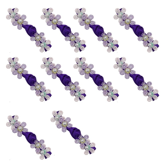 10PCS Decorative Flower Frogs Buttons For Kids Garment Soft Satined Beads Closure Button Costume Sewing Accessories
