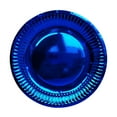 10PCS Disposable 7 Inch Blue And Gold Foil Paper Plates For Border
