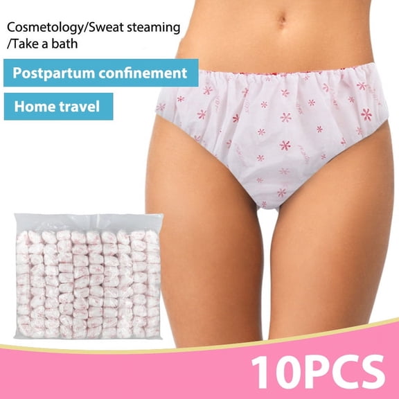 10PCS Disposable Cotton Underwear Travelling Postpartum Panties Non-woven
