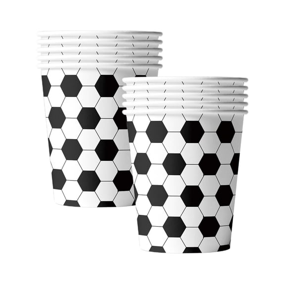 10PCS Disposable Paper Cups Football Theme Cups Suitable For Everyday Use And Football-themed Parties