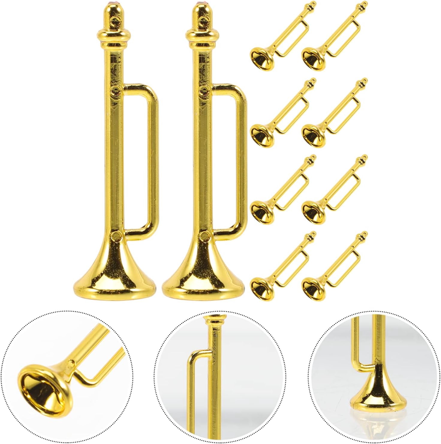 10PCS Dollhouse Musical Trumpet Instruments, Plastic Musical Instrument ...