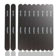 10PCS Double Sided 100/180 Grit Nail File Set, Washable Emery Board Nail Buffer Files for Home Salon Use, Professional Manicure Pedicure Tool for Acrylic False Nails and Gel Cosmetic