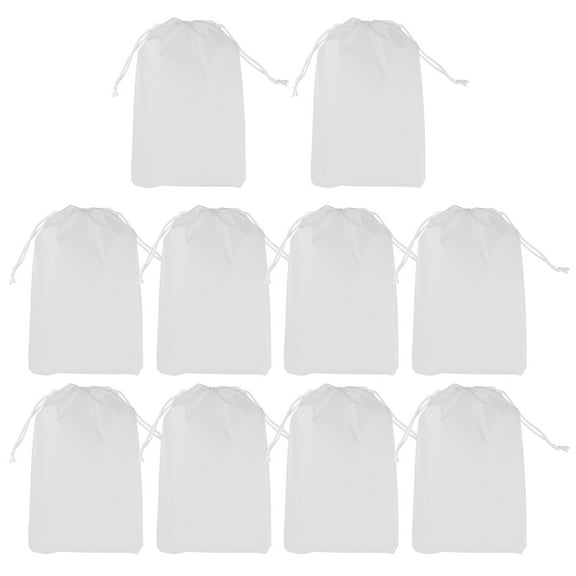 LIFKOME White Drawstring Storage Bags for Home Use Thickened PE Material 10PCS Portable Shoe Bags Organizer