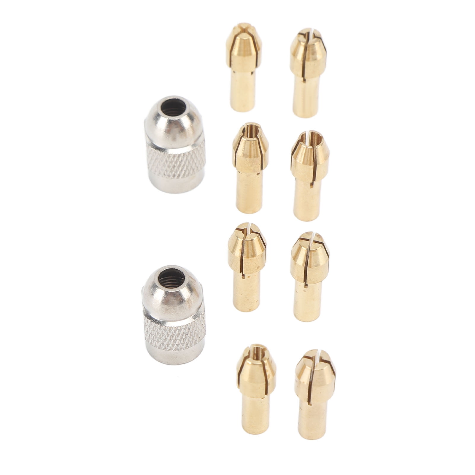 10PCS Drill Chuck Collet Set Brass Electric Drill Keyless Bit Collet