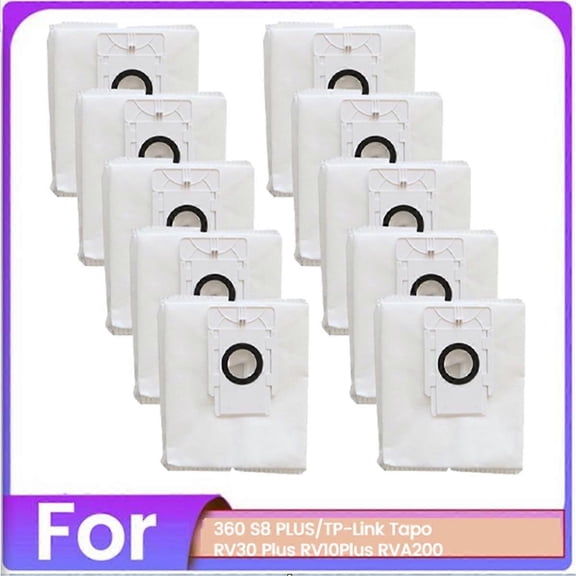 10PCS Dust Bag Set for TP Link Tapo RV30 Plus RV10 for 360 S8 PLUS Plus RVA200 Vacuum Cleaner Access
