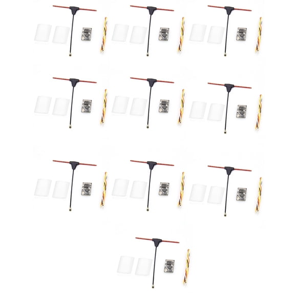 10PCS ELRS Receiver with T-Type Antenna for RC FPV Drones Parts