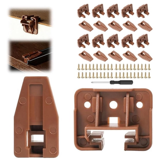 10PCS Eco-Friendly Drawer Slide Track Guide Glide for Center Mount, Premium High-Quality Repair Kit for Dressers, Cabinets, Nightstands - Versatile & User-Friendly Furniture Hardware