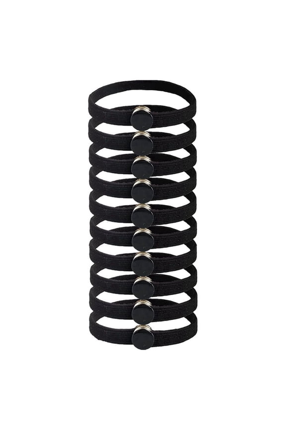 10PCS Elasticity Snap Hair Ties for Thick Hair Natural Curly Hair and Braid Connectable Hair Rope,Adjustsble Hairband