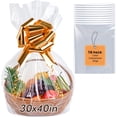 thumbnail image 1 of 10PCS Extra Large Cellophane Bags, 30x40 Inches Clear Wrap for Gift Baskets, Jumbo Huge Packaging Bags 2.8 Mil Thick, 1 of 4