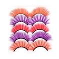 thumbnail image 1 of 10PCS False Eyelash  Handmade Lashes Women Eyelashes Party Cosplay Colorful Durable and Reusable Makeup Eyelash Tools, 1 of 6