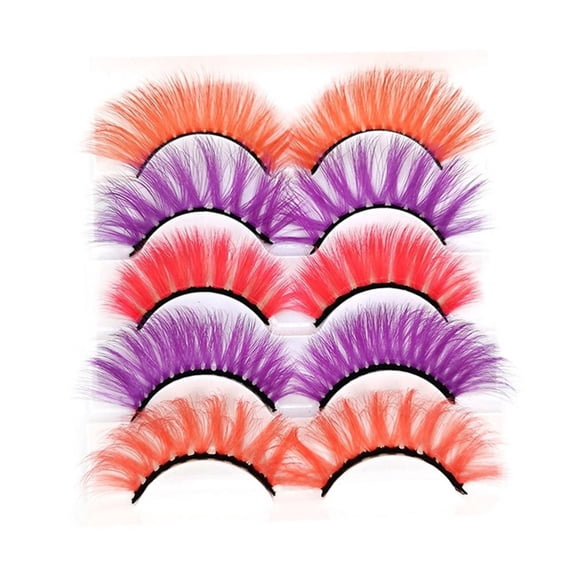 10PCS False Eyelash Handmade Lashes Women Eyelashes Party Cosplay Colorful Durable and Reusable Makeup Eyelash Tools