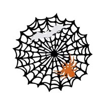 10PCS Felt Halloween Coasters Black Spider Web Non-Slip, Heat Resistant Table Mats for Home, Kitchen, Office, Party Decoration