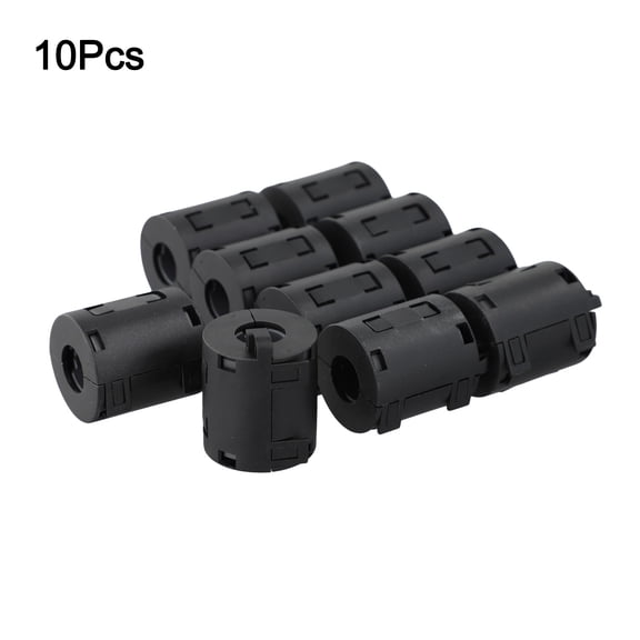 10PCS Ferrite Ring Black Clip-On Ferrite Ring Noise Suppressor Cable Clamp 13mm