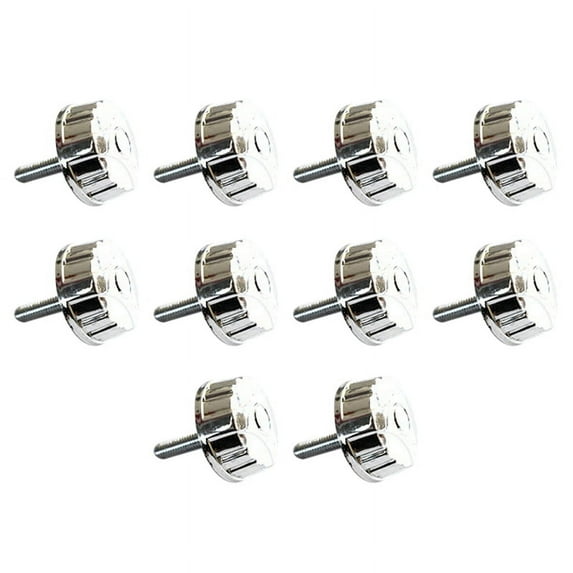 10PCS Fishing Accessories Supplies Tackle Wheel Rocker Handle Parts Rocker Arm Cover Sea Rod Wheel Nuts Handle Silver