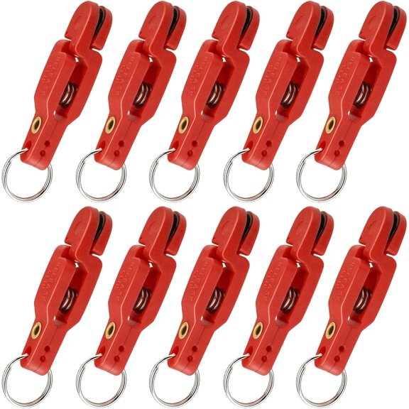 10PCS Fishing Downrigger Clip, Downrigger Release Clips, Heavy Tension Adjustable Fishing Line Clips with O-Ring, Snap Weight Clips for Planer Board, Outrigger & Offshore Trolling Fishing