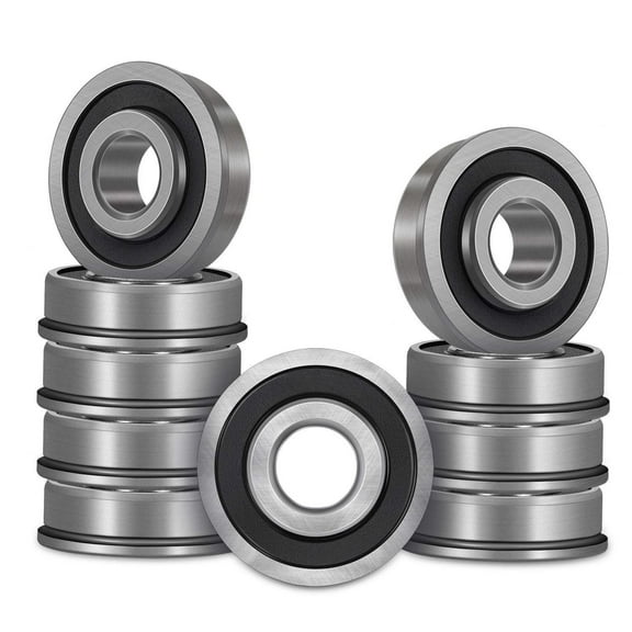 10PCS Flanged Ball Bearings ID 1/2" x OD 1-3/8"for Lawn Mower, Wheelbarrows, Windmill,Carts & Hand Trucks Wheel Hub.Replacement for Marathon, Exmark, Stens, Prime Line  Sunbelt and More.