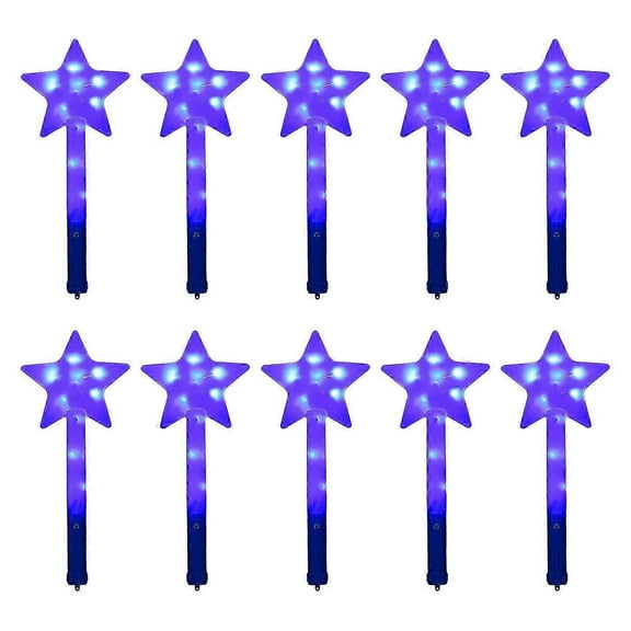 10PCS Flashing Sticks LED Star Stick Glowing Wand Stage Toy Festival Party Light Up Fairy Wand Adult Girls Party Favor Orange