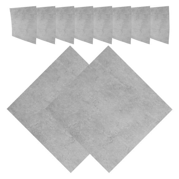 UKCOCO 10Pcs Self Adhesive Grey Floor Sticker Peel and Stick Removable Floor Decoration