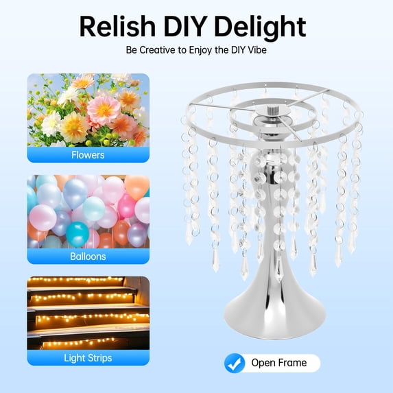 10PCS Flower Stands, Crystal Flower Stand, Flower Arrangement Stand