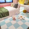 thumbnail image 1 of 10PCS Fluffy Plush Foam puzzle Mat, 11.8x11.8in Square Interlocking  Carpet Tiles, DIY Non-Slip Washable, Soft Climbing Area Rug for Home Use, 1 of 7