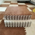 thumbnail image 1 of 10PCS Fluffy Plush Foam puzzle Mat, 11.8x11.8in Square Interlocking  Carpet Tiles, DIY Non-Slip Washable, Soft Climbing Area Rug for Home Use, 1 of 7