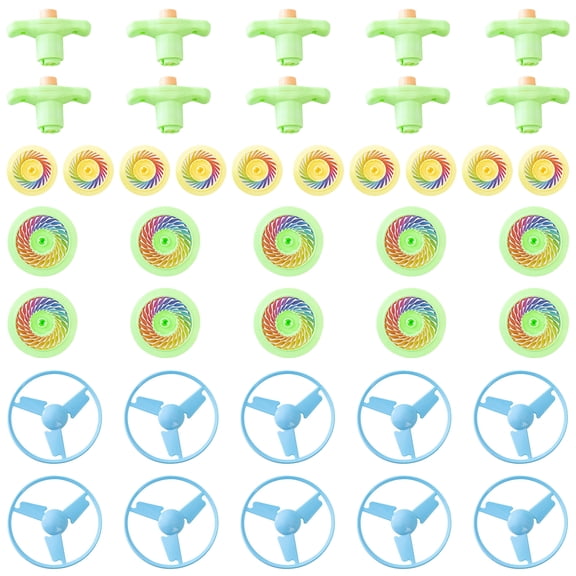 10PCS Flying Saucer Toy with Cool Visual Effects Plastic Tops for Outdoor Game and Parent Child Bonding