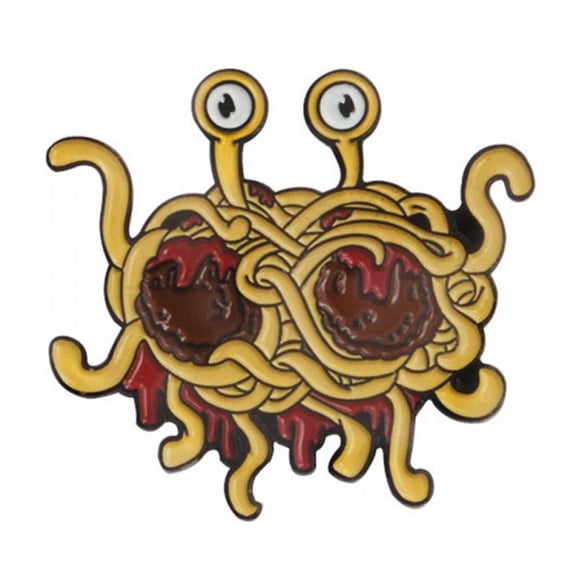 10PCS Flying Spaghetti Monster Brooches Denim Jacket Lapel Button Brooch Pin Badge Jewelry