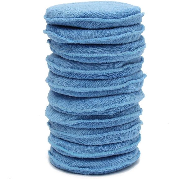 10PCS Foam Applicator Pads for Car DetailMicrofiber Wax Sponge with Finger Pocket Wax Applicator for Cars Wax Applicator Car Detail Cleaning and Fine Polishing, Keyboard Cleaning