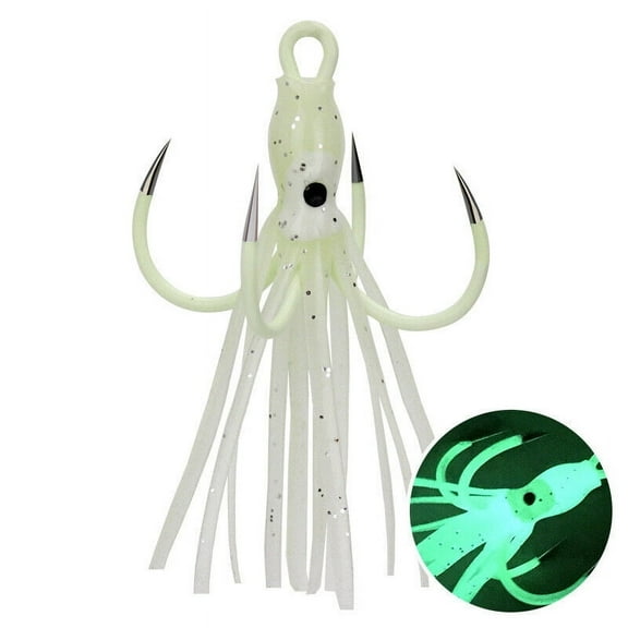 10PCS Four Claw Hooks 16#-18# Quadruple Hook Fishhook night Luminous for fishing