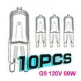 thumbnail image 1 of 10PCS G9 120V Light 60W Bulb T4 Bi-Pin base Dimmable 2700K USAA Warm White, 1 of 12