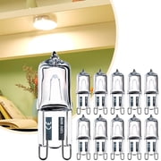 10PCS G9 40W 120V Halogen Bulb Dimmable, Long Lifespan G9 T4 Base with 2800K Warm White, JCD G9 Halogen Light Bulbs 2 Pin for Pendants