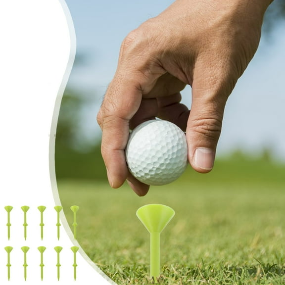 10PCS Golf Tee Plastic Holders | Low Resistance Non-Limiting Nails | Durable PE Material | Multi-Functional Ball Spike for Stability & Portability