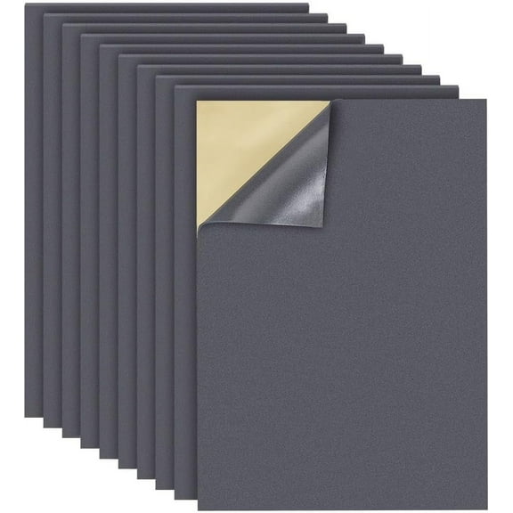 10PCS Grey Self-Adhesive EVA FoamSheets 8.26x11.8inch Adhesive Foam Insulation Board