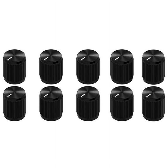 10PCS Guitar Effect Pedal Knob Metal Black Potentiometer Knob