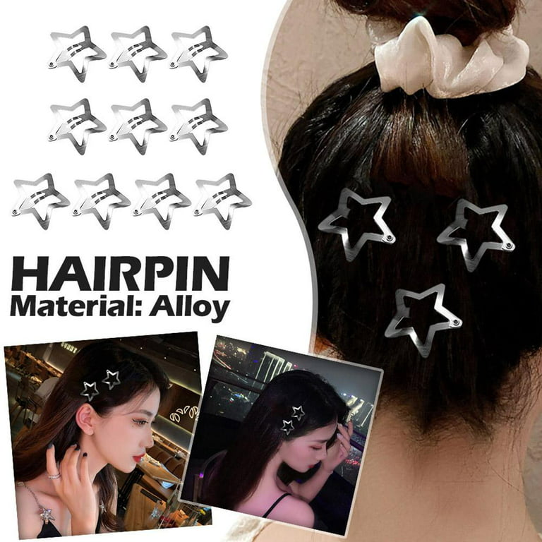 4/6/10pcs Women Metal Barrettes Hair Clips Bangs Hairpins Snap